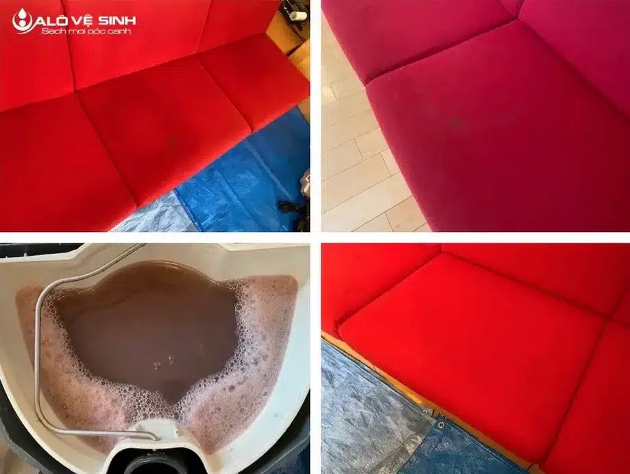 Hiệu quả sau khi vệ sinh ghế sofa bằng hơi nước nóng - Alo Vệ Sinh.