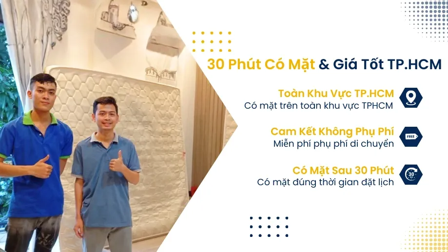 Dịch vụ giặt nệm phục vụ khu vực Thành phố Đà Nẵng và các khu vực lân cận, cam kết có mặt sau 30 phút